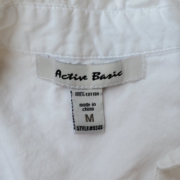 Active Basic white cap sleeve shirt - Picture 8 of 10
